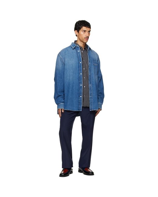 Marni Blue Faded Denim Shirt for men