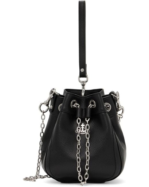 Vivienne Westwood Black Small Chrissy Bucket Bag