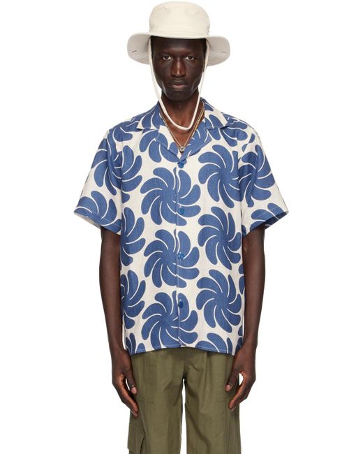 Oas Blue Off- Cuba Shirt for men