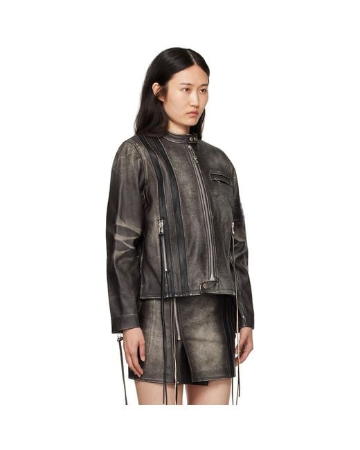 Eytys Black Ssense Exclusive Damon Leather Jacket