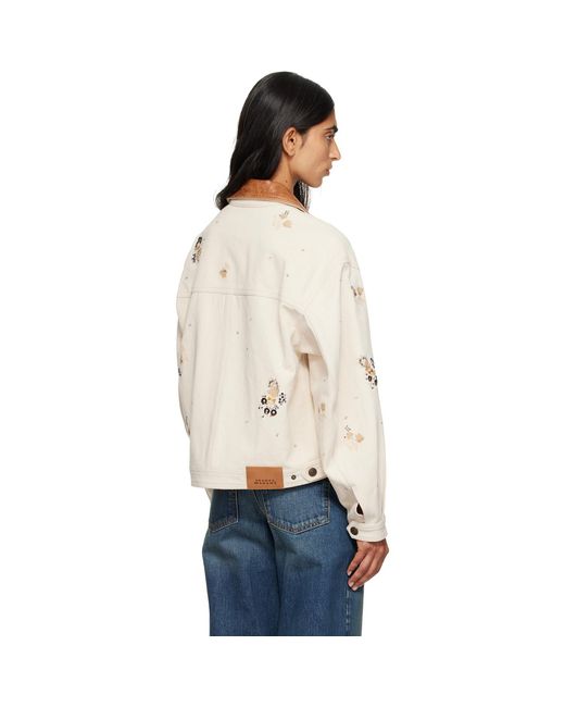 Isabel Marant White Lavine Denim Jacket