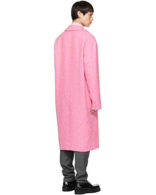 AMI Pink Car Coat for men