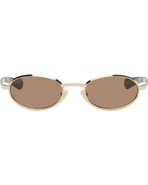 Gucci Black Oval Frame Sunglasses