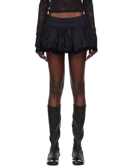 YUHAN WANG Black Balloon Miniskirt
