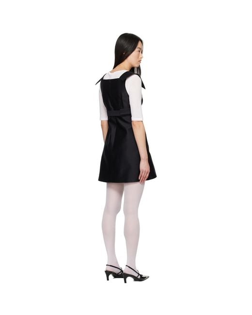 ShuShu/Tong Black A-Line Lapel Minidress