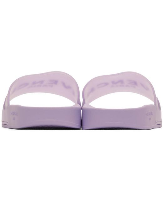 Givenchy Multicolor Purple Logo Flat Sandals