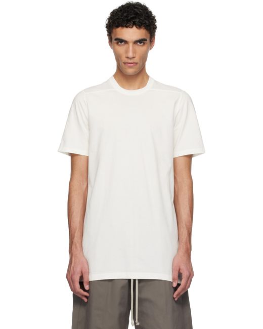 Rick Owens White Off- Short Level T-Shirt for men