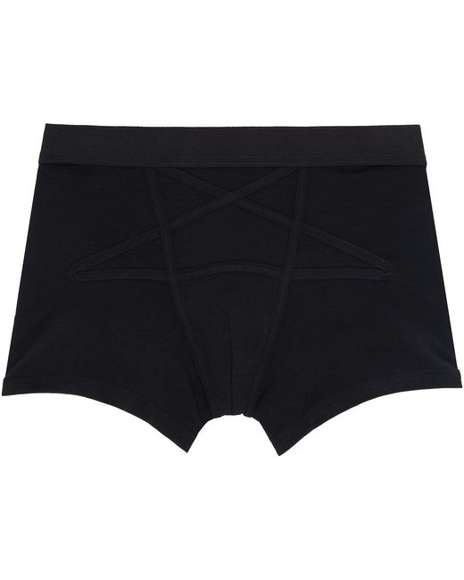 Rick Owens Black Temple Penta Boxer Briefs for men