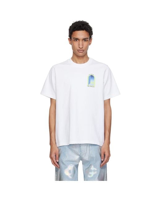 Casablanca White Arches Short Sleeve T‑Shirt for men