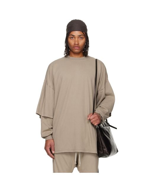 Rick Owens Natural Taupe Concordians Tommy Hustler Sweatshirt for men