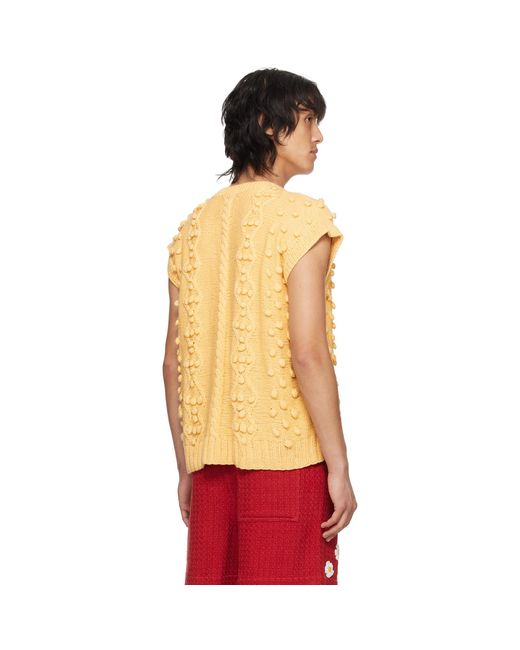 HARAGO Red Appliqué Vest for men