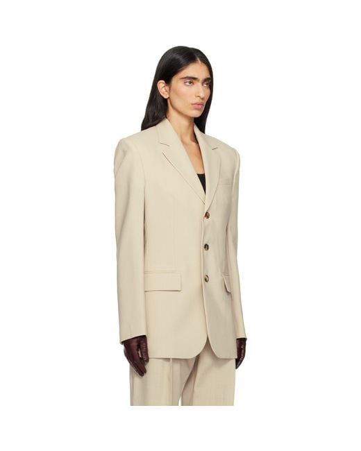 Wardrobe NYC Natural Light Longline Blazer
