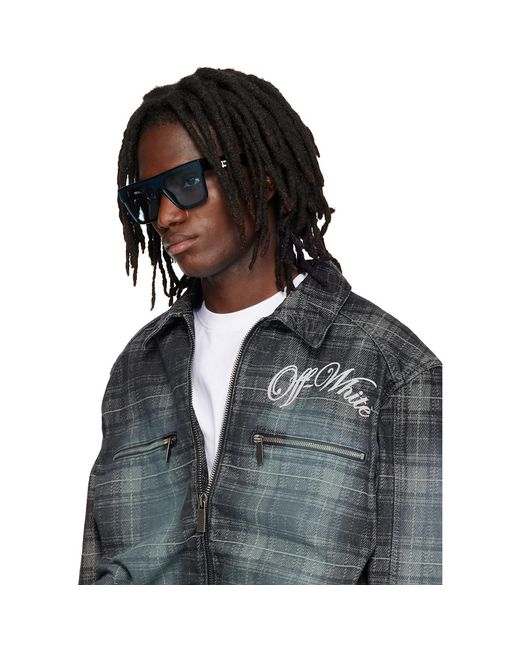 Off-White c/o Virgil Abloh Blue Columbus Sunglasses for men