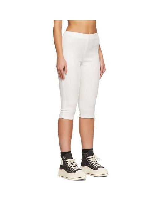 we11done White Sequin Shorts
