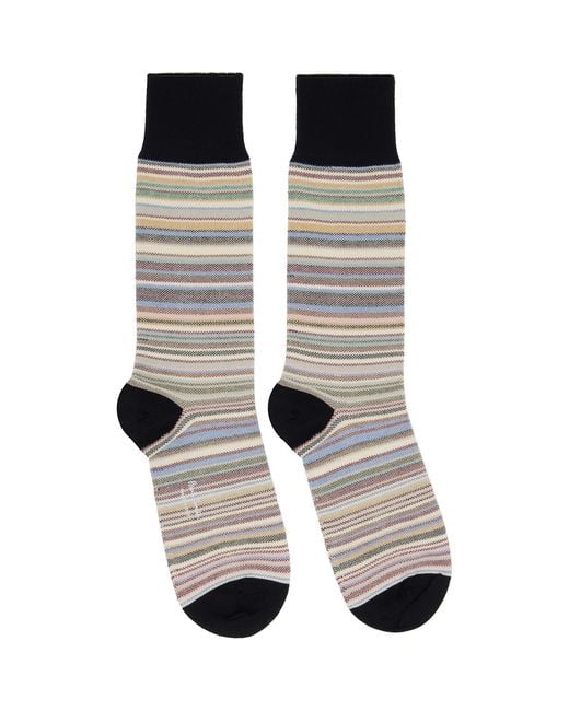 Paul Smith Black Three-Pack Signature Socks for men