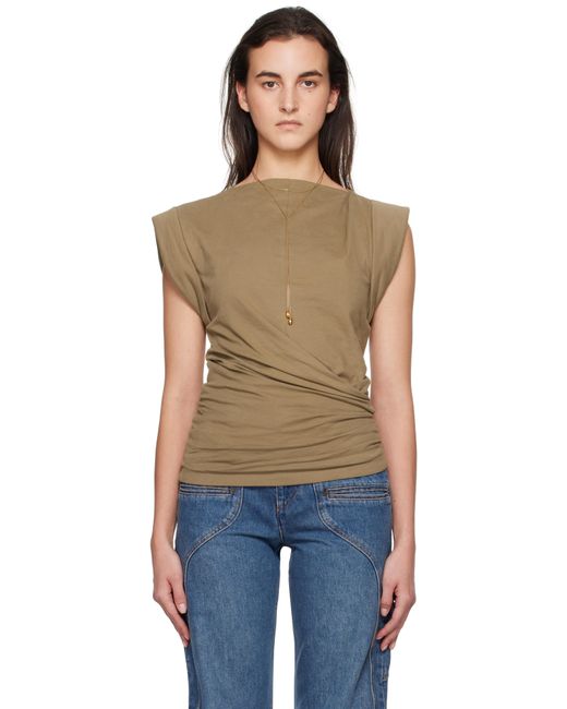Isabel Marant カーキ Maisan Tシャツ Green