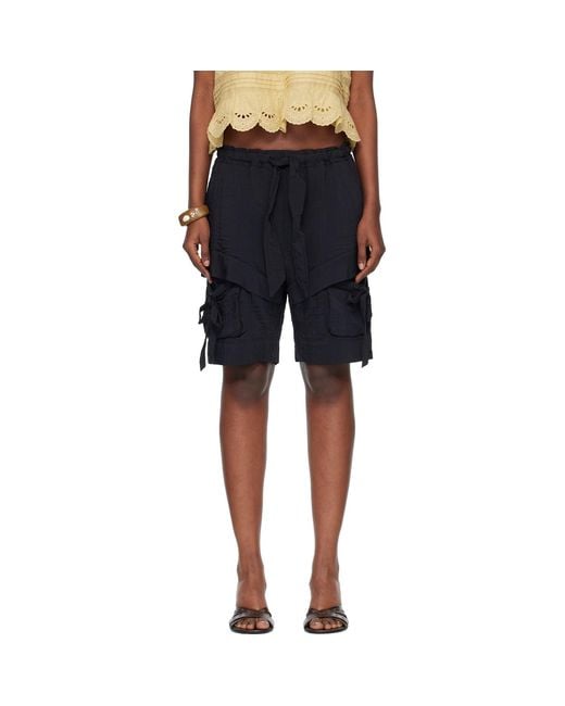 Isabel Marant Black Bermia Shorts