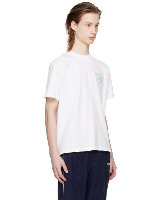 Sporty & Rich White Prince Edition Net T-shirt for men
