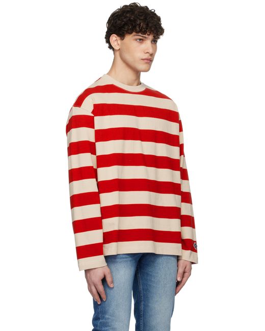 Uniform Bridge Red Striped Border T-Shirt for men