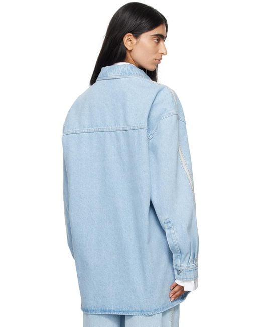 Nanushka Blue Beaux Denim Shirt