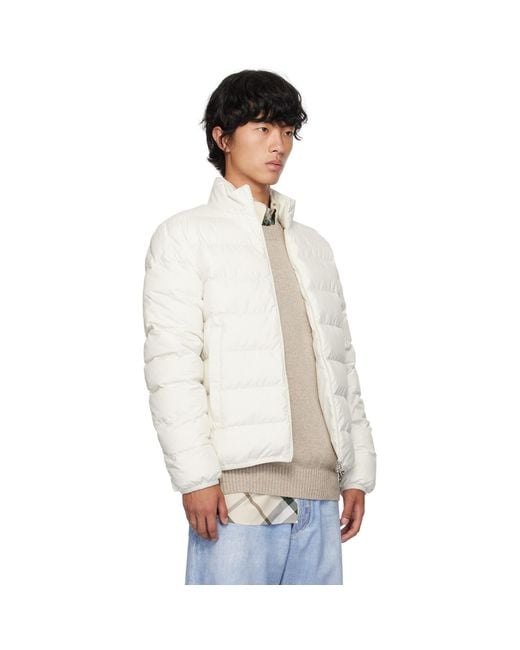 Moncler White Baudinet Down Jacket for men