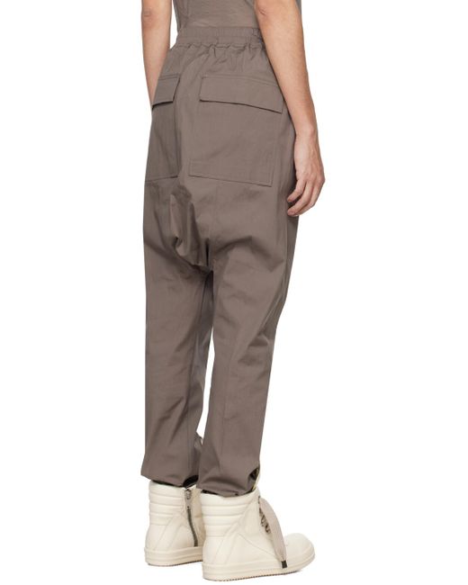 Rick Owens Natural Gray Long Trousers for men