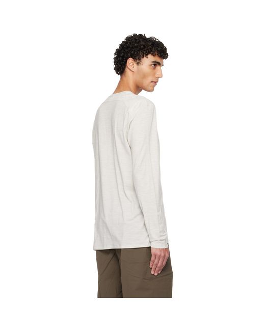 Veilance White Frame Ls T-Shirt for men