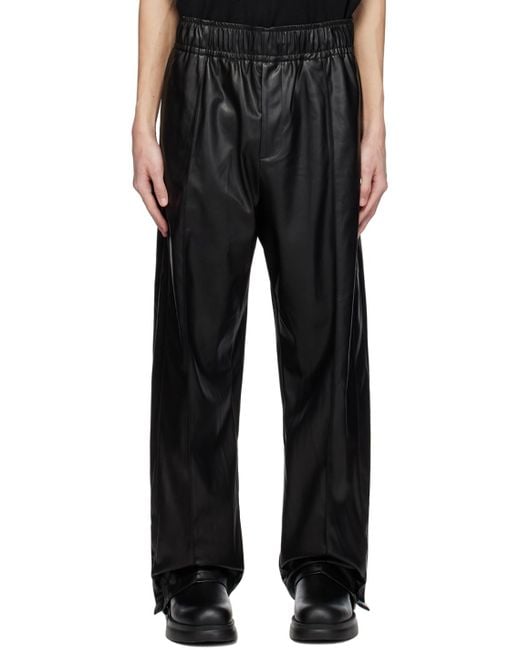 Faux leather hotsell drawstring trousers