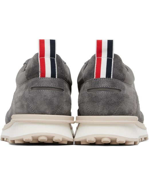 Thom Browne Black Double Tech Nylon Alumni Sneakers for men