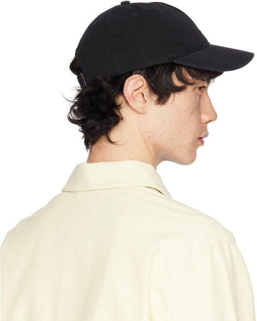 WOOD WOOD Black Low Profile Cap for men