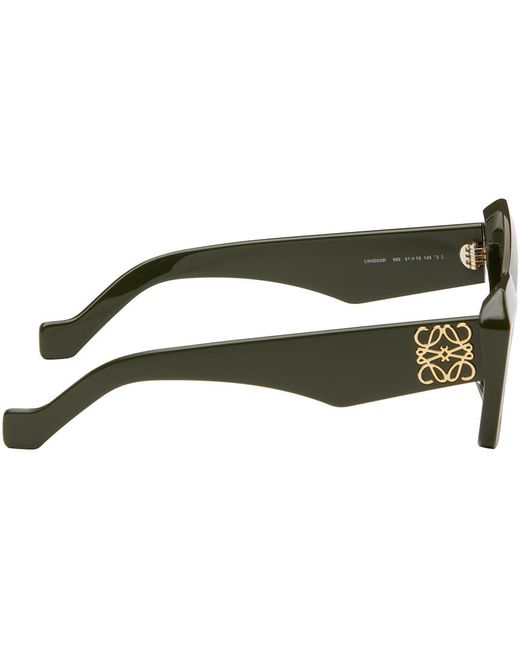Loewe Black Green Anagram Sunglasses for men