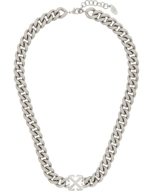 Off-White c/o Virgil Abloh Multicolor Silver Arrow Chain Necklace for men