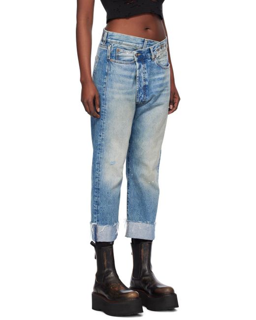 R13 Blue Crossover Jeans