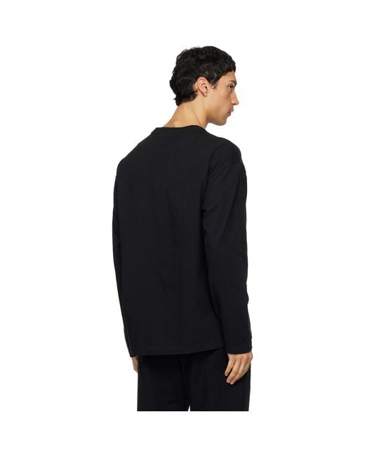 we11done Black Multi Logo T-Shirt for men