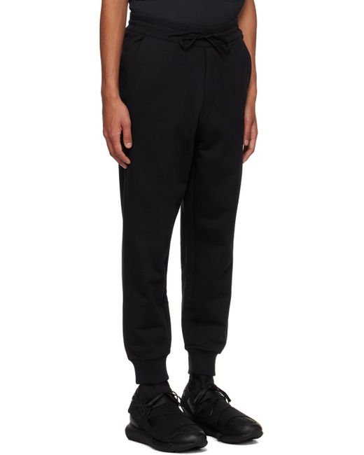 Y-3 Black Cuffed Sweatpants for men