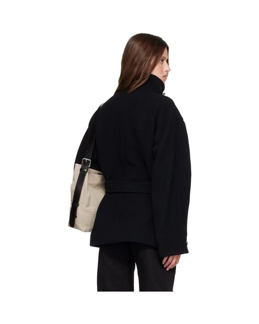 Lemaire Black Short Duffle Coat