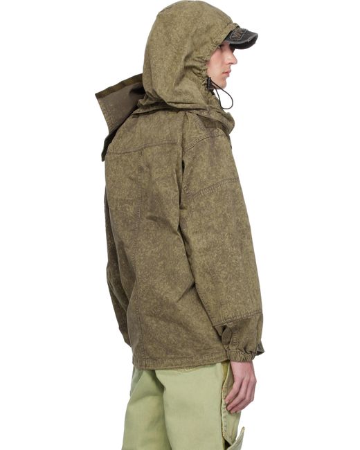 Y. Project Green Khaki Velcro Cargo Jacket for men