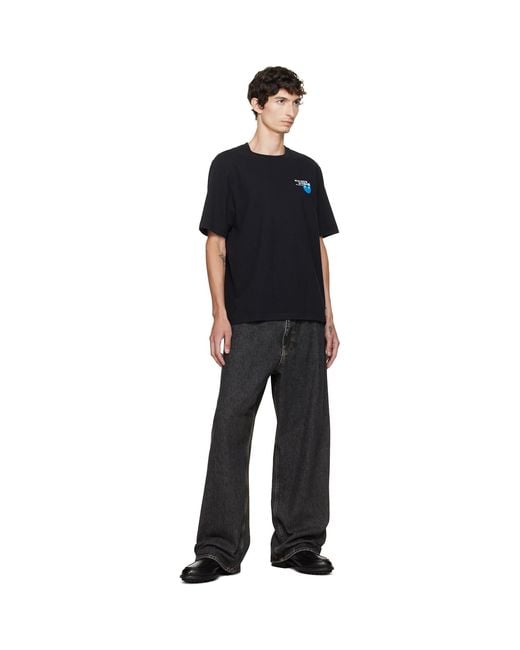 Maison Kitsuné Black Fortune Fox Comfort T-Shirt for men