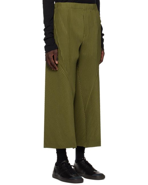 Pantalon plissé bottoms 2 kaki Homme Plissé Issey Miyake pour homme en coloris Green