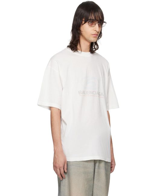 Balenciaga White Surfer T-shirt for men