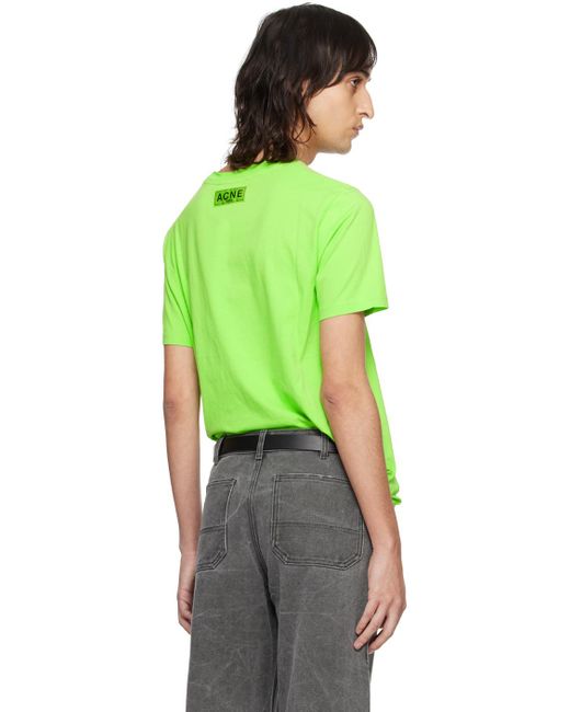 Acne Green Graphic T-shirt for men