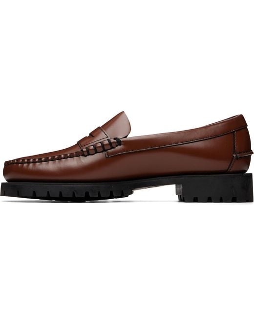 Sebago Brown Dan Lug Loafers for men