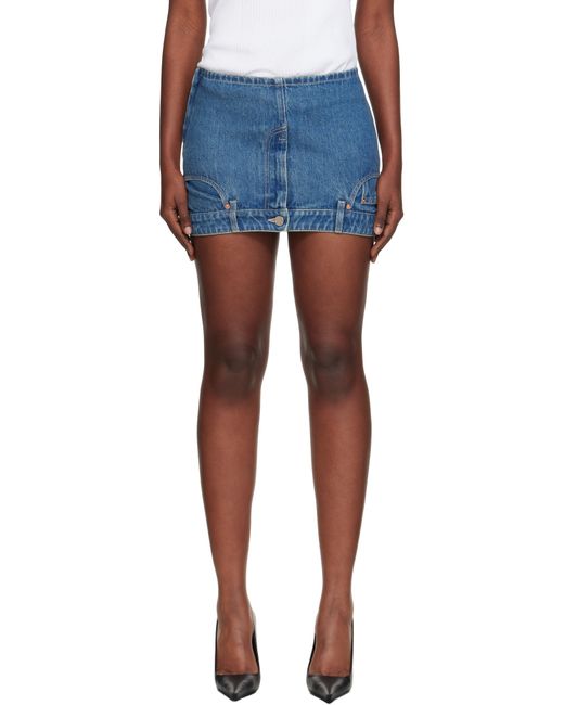 Vetements Blue Upside-Down Denim Miniskirt