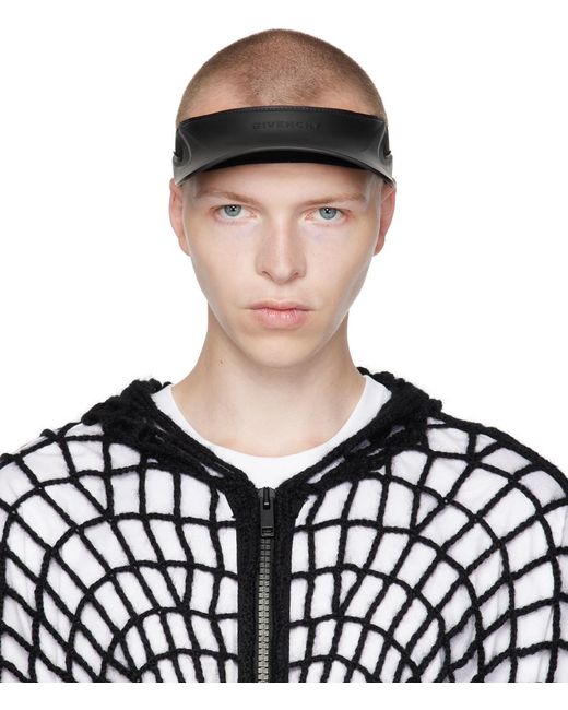 Givenchy Black Rubber Visor for men