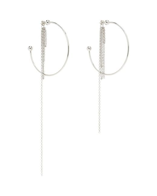 Justine Clenquet White Sienna Large Earrings