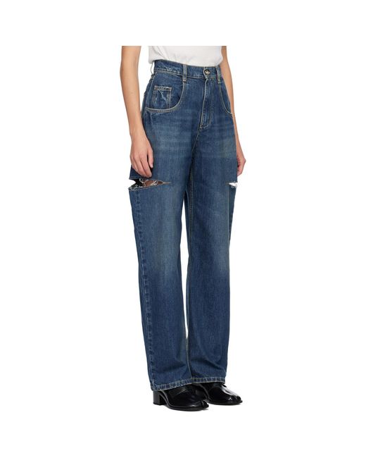Maison Margiela Blue Cut-Out Jeans