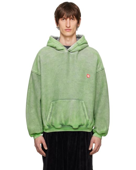 Pull à capuche vert à image à logo Alexander Wang pour homme en coloris Green