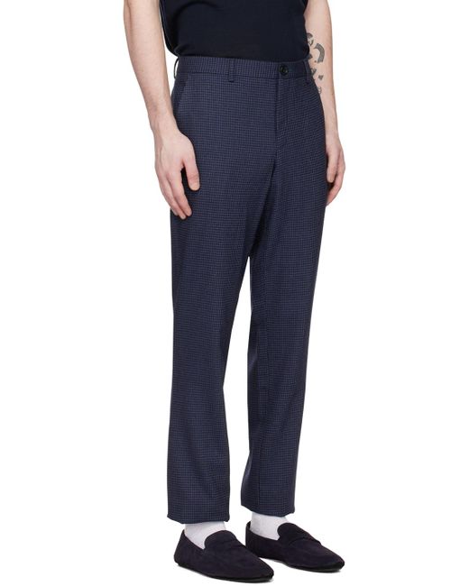 Paul Smith Blue Check Trousers for men