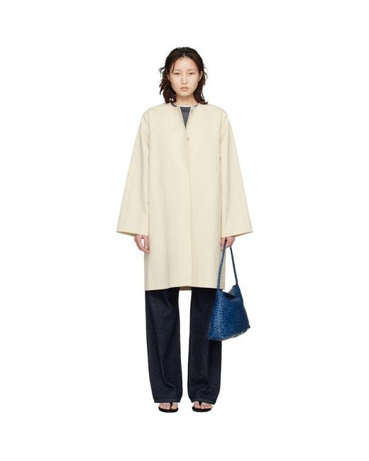 Loulou de Saison Blue Merill Cotton Gabardine Coat