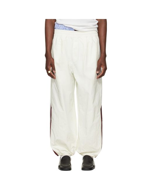 Willy Chavarria White Off- Adidas Originals Edition Woven Track Pants for men